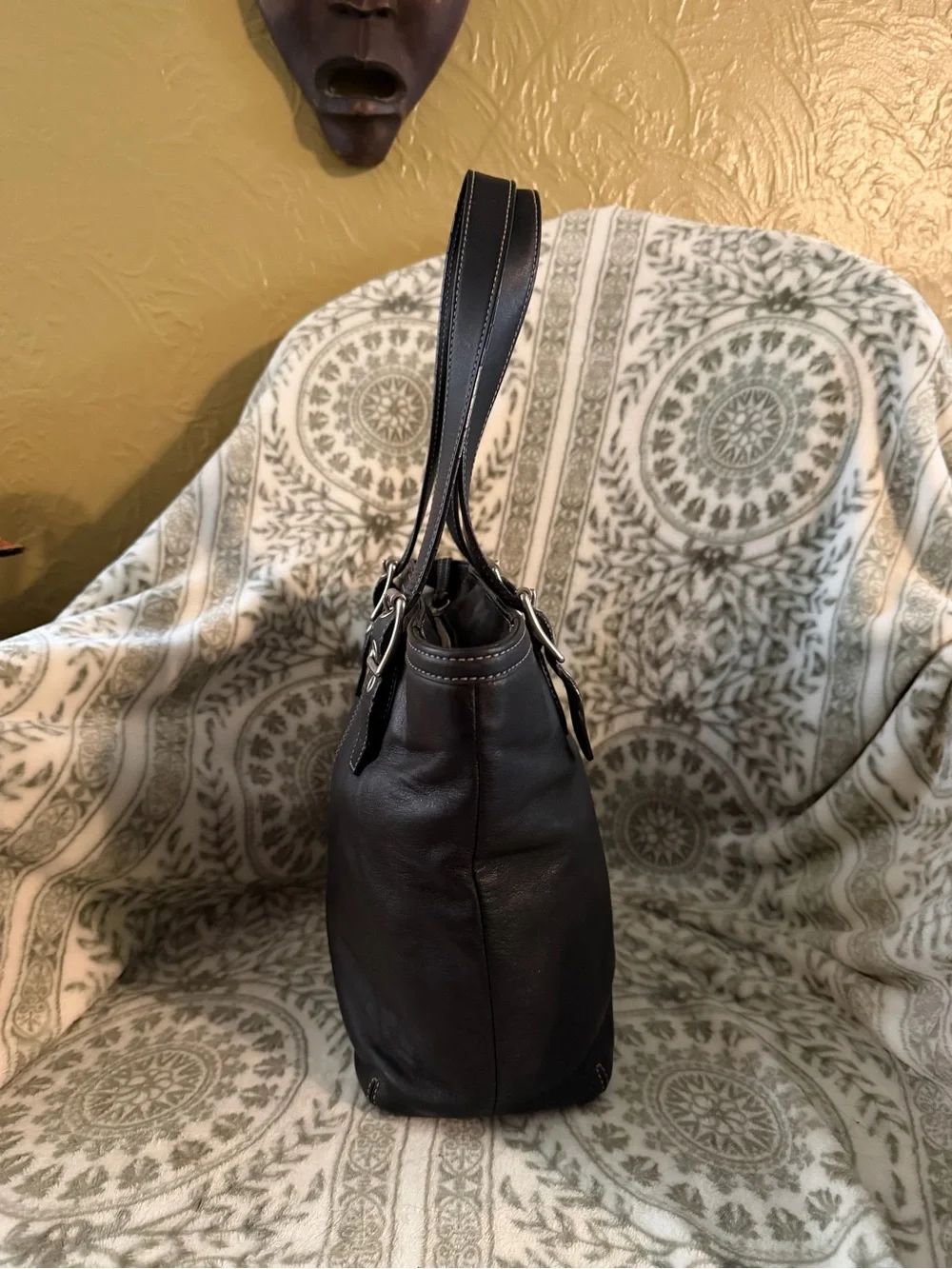 Y2K Coach D043-9572 Black Hamptons Tote